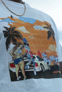 The Fly Hippo 'Vice City' inspired White T-Shirt