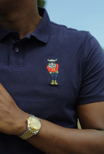 Load image into Gallery viewer, Navy Blue Fly Hippo Polo Shirt