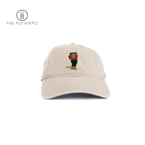 The Fly Hippo Washed khaki Cap Hat