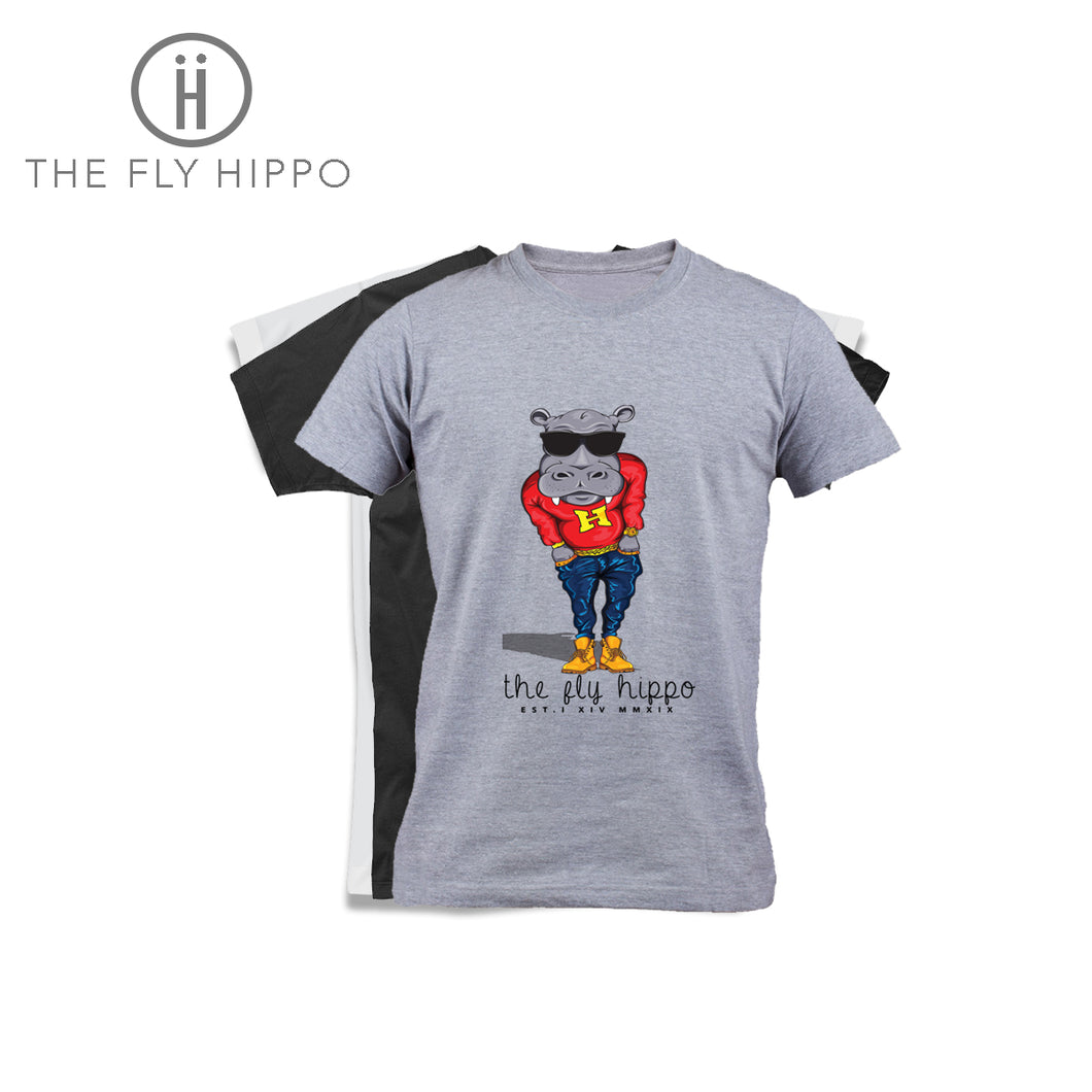 The Fly Hippo Signature Grey T-Shirt