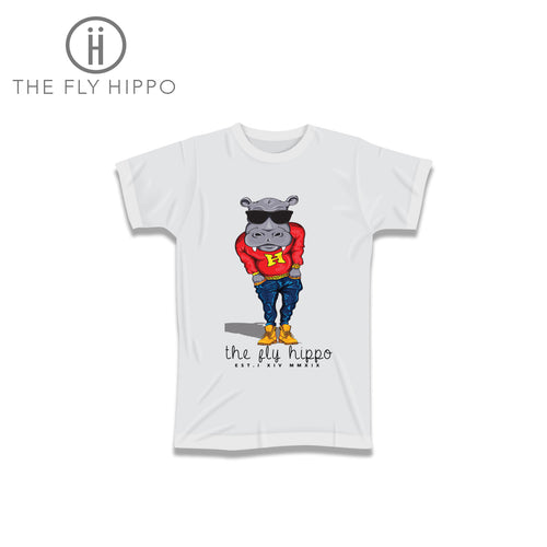 The Fly Hippo White Signature T-Shirt